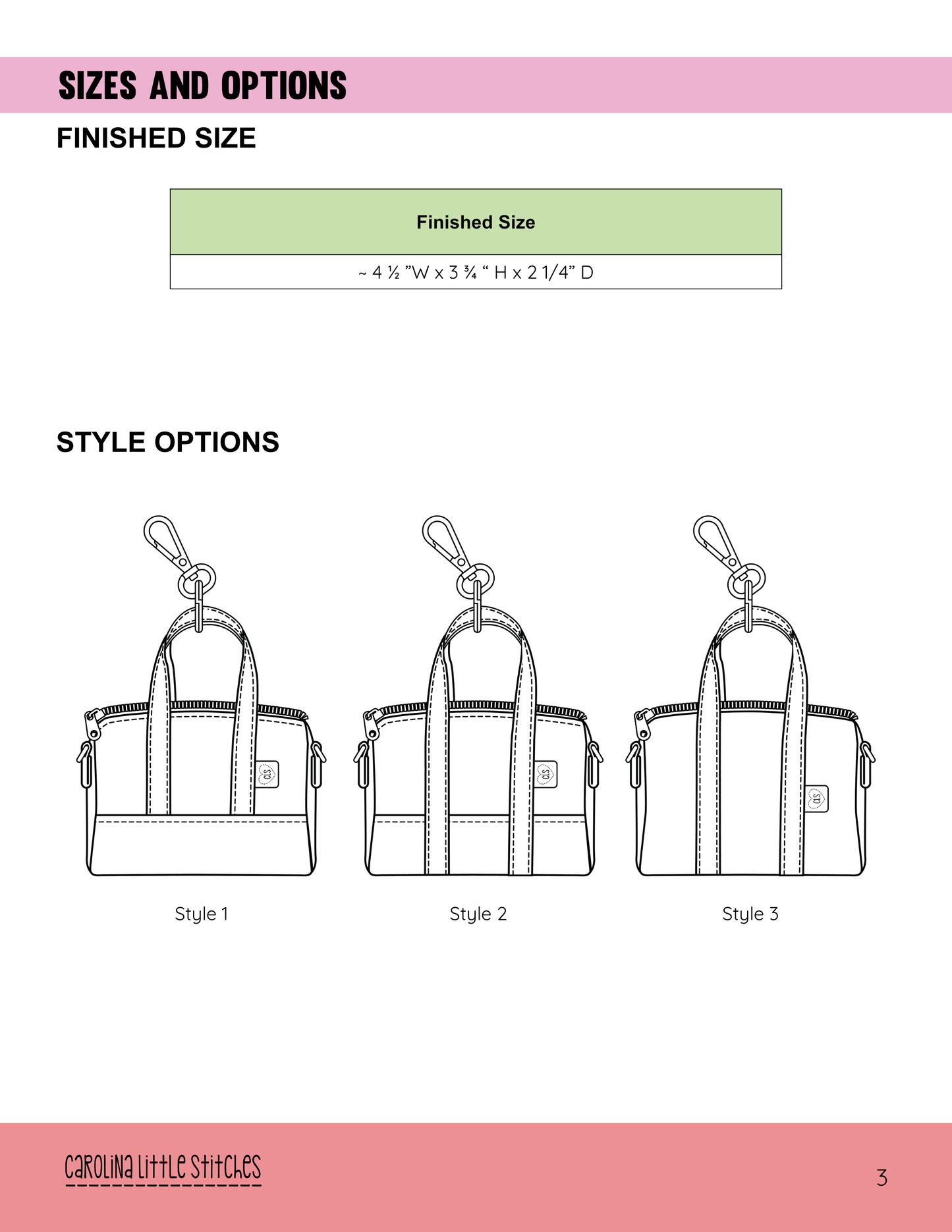 Dainty Duffle Sewing Pattern