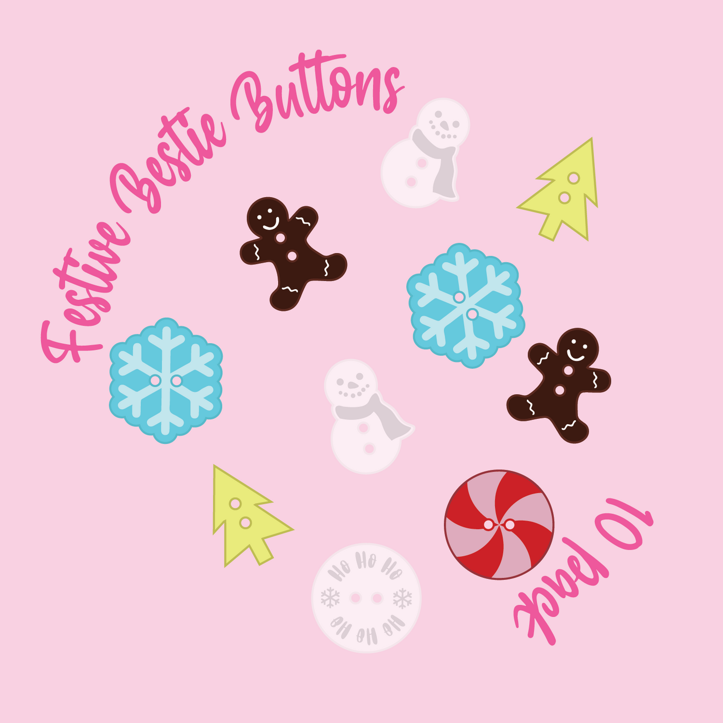 Festive Bestie Buttons