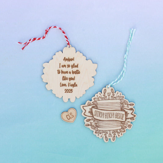 Stitchy Bitchy Bestie Ornament