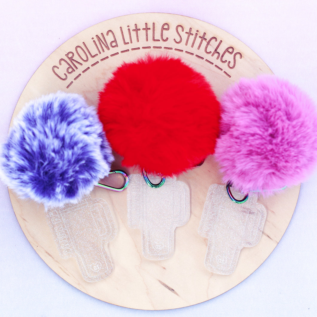 Small Business Saturday Pom Pom Keychain