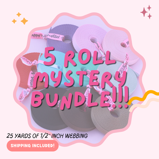 5 Roll Mystery Bundle | 1/2" Nylon Seatbelt Webbing