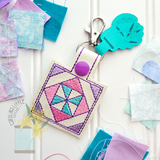Quilt Block Keychain