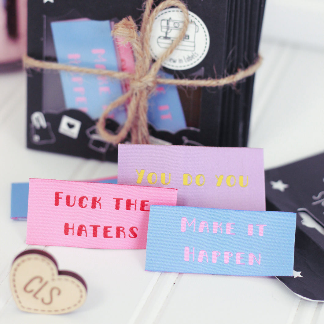 F**k The Haters Multipack | Woven Sew In Labels